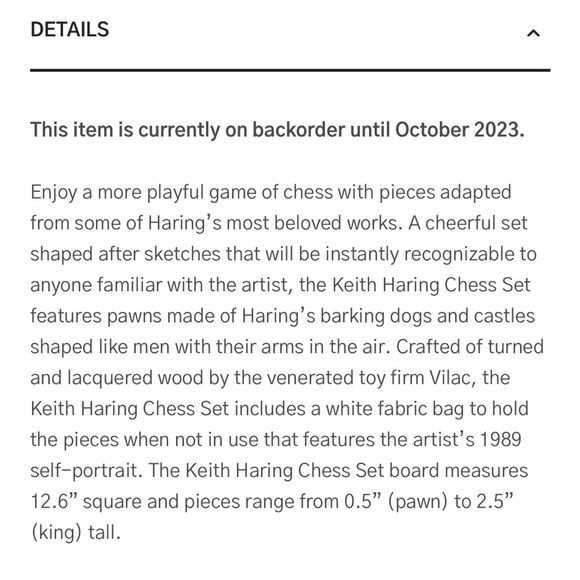 JEU D'ÉCHECS Keith Haring Chess Game- Rare! BRAND NEW! Never Opened! - Picture 6 of 6